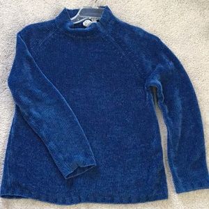 SUPER-SOFT MOCK TURTLENECK SWEATER*SIZE M* ROYAL BLUE